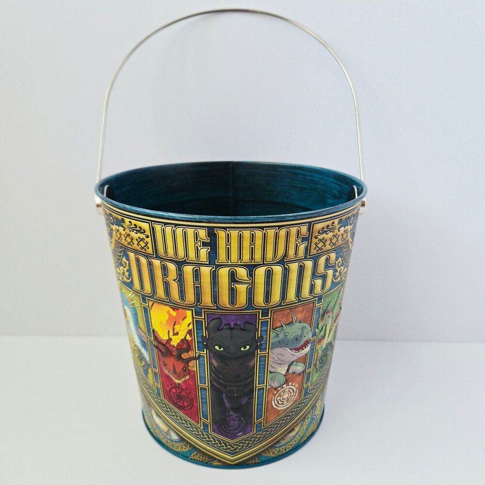 How to Train Your Dragon Toothless Popcorn Tin Bucket Regal Cinema Movie Pail